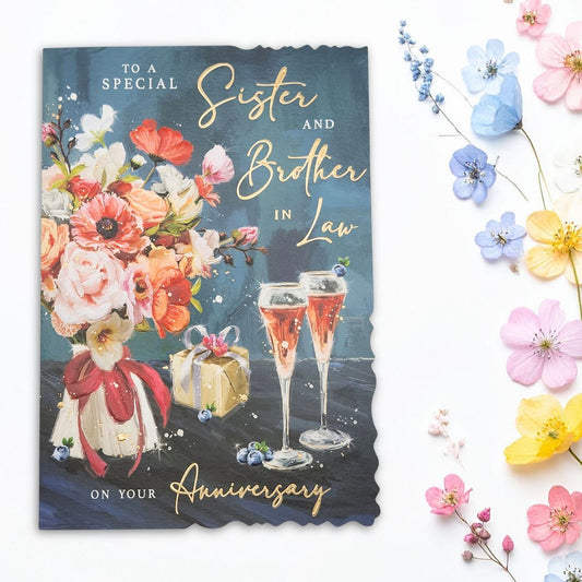Sister & Brother-In-Law Wedding Anniversary Card - Velvet Gallery