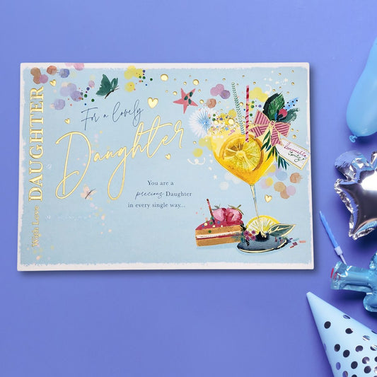 Daughter Birthday Card - Landscape Cocktail