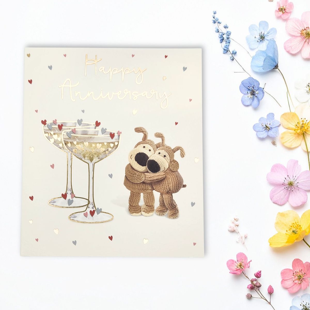 Happy Anniversary Card  - Boofle Bear Cocktails