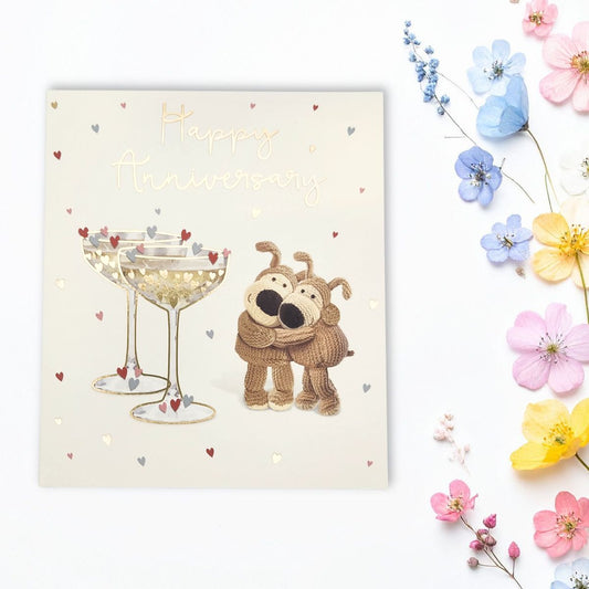 Happy Anniversary Card  - Boofle Bear Cocktails