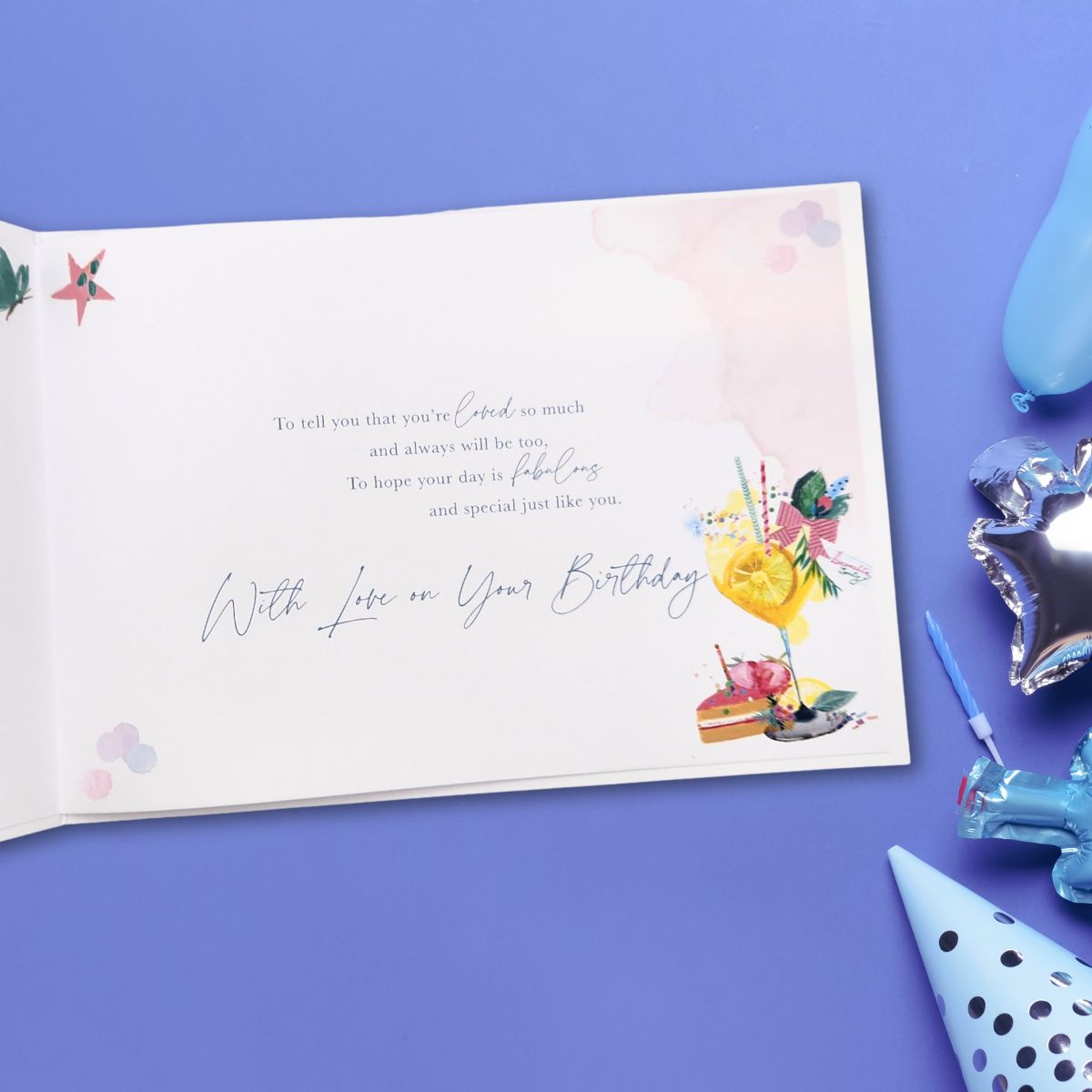 Daughter Birthday Card - Landscape Cocktail