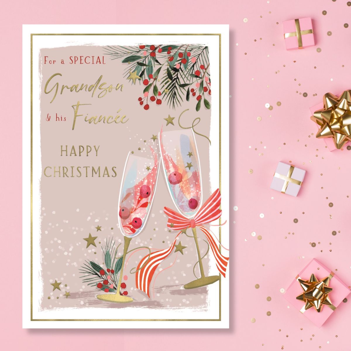 Grandson & Fiancée Christmas Card - Skylight Flutes