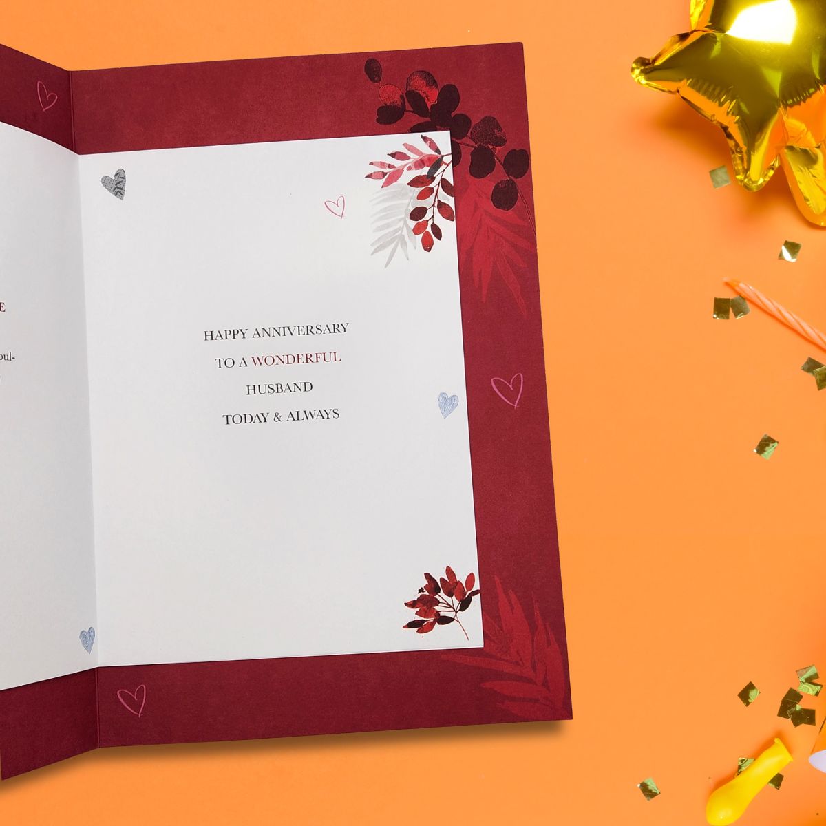 Husband Anniversary Card - Large Being There To Hold My Hand