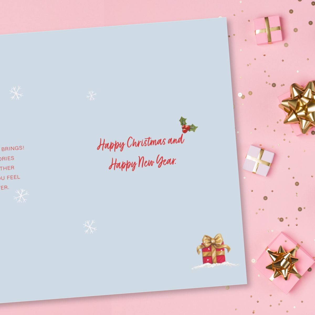 Grandson & Girlfriend Christmas Card - Just For You Penguins