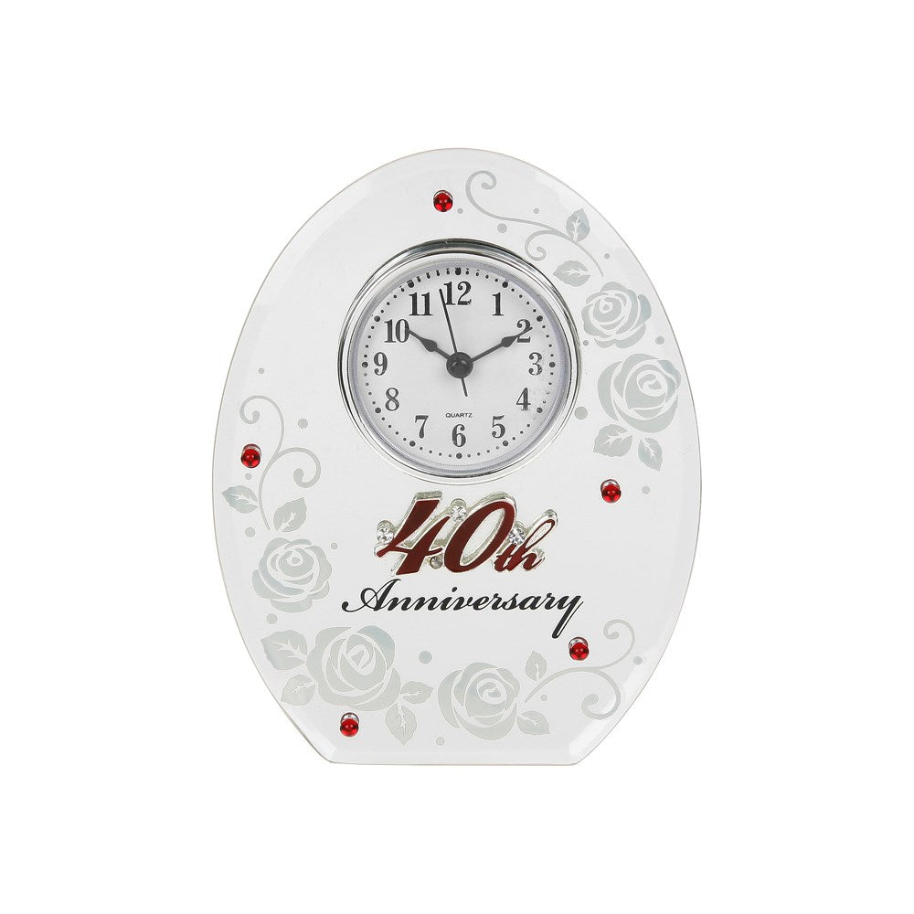 Ruby 40th Anniversary - Mirror Clock