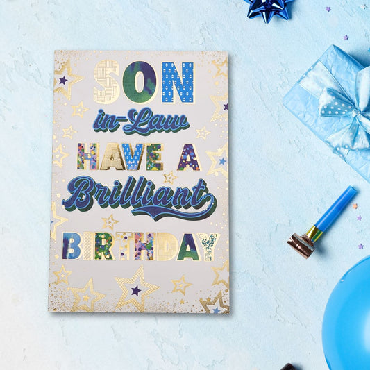 Son In Law Birthday Card - Party Text