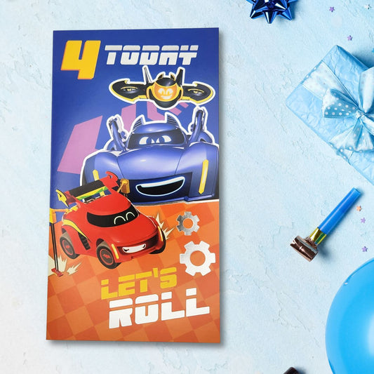 4th Birthday Card - Batwheels