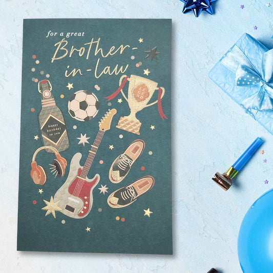 Brother-In-Law Birthday Card - Sports
