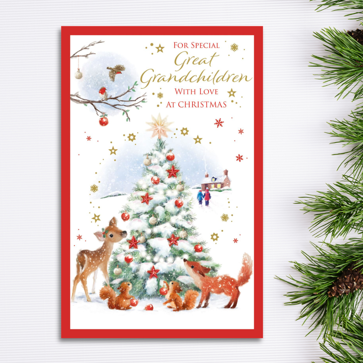 Great Grandchildren Christmas Card - Grass Roots