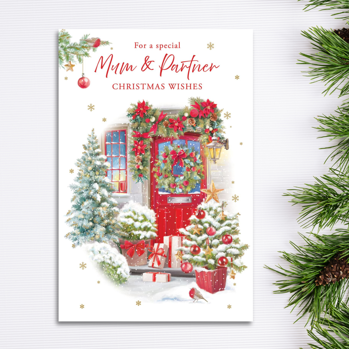 Mum & Partner Christmas Card - Grass Roots