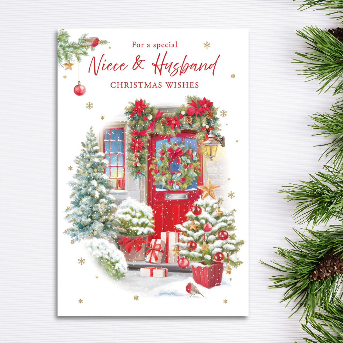 Niece & Husband Christmas Card - Grass Roots