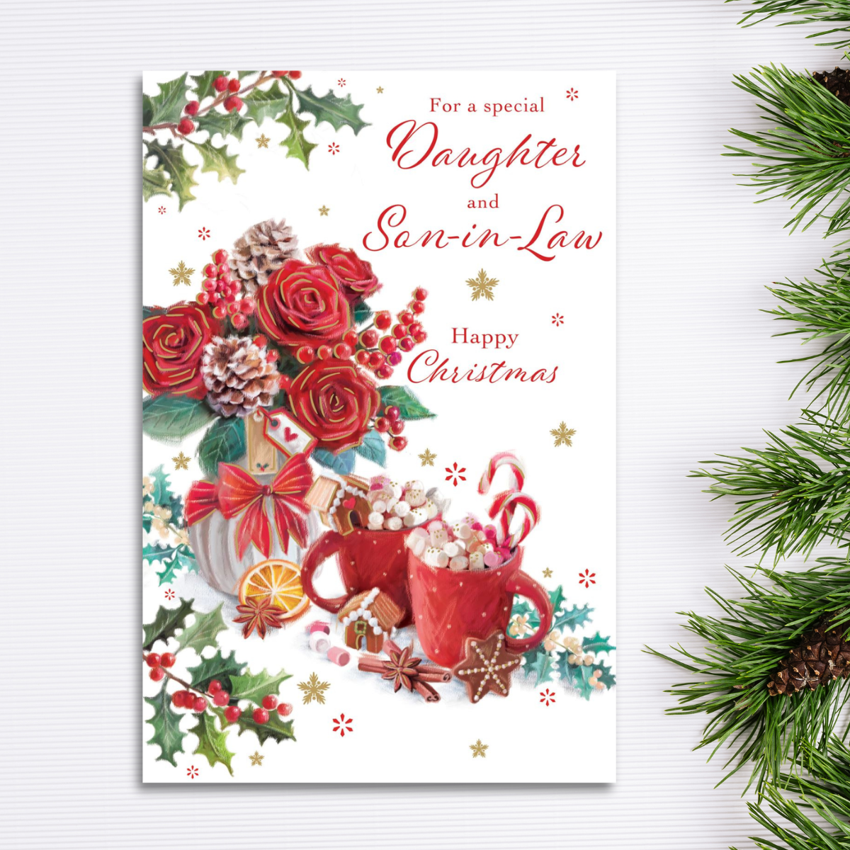 Daughter & Son-In-Law Christmas Card - Grass Roots
