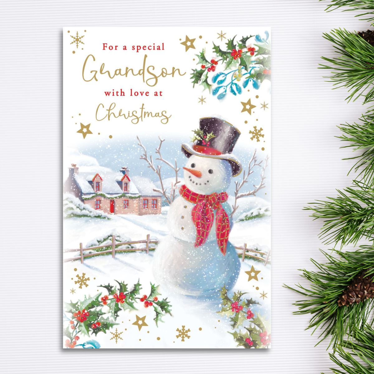 Grandson Christmas Card - Grass Roots