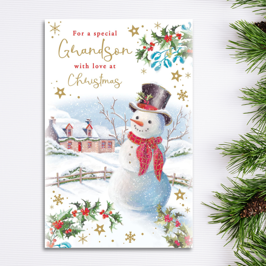Grandson Christmas Card - Grass Roots