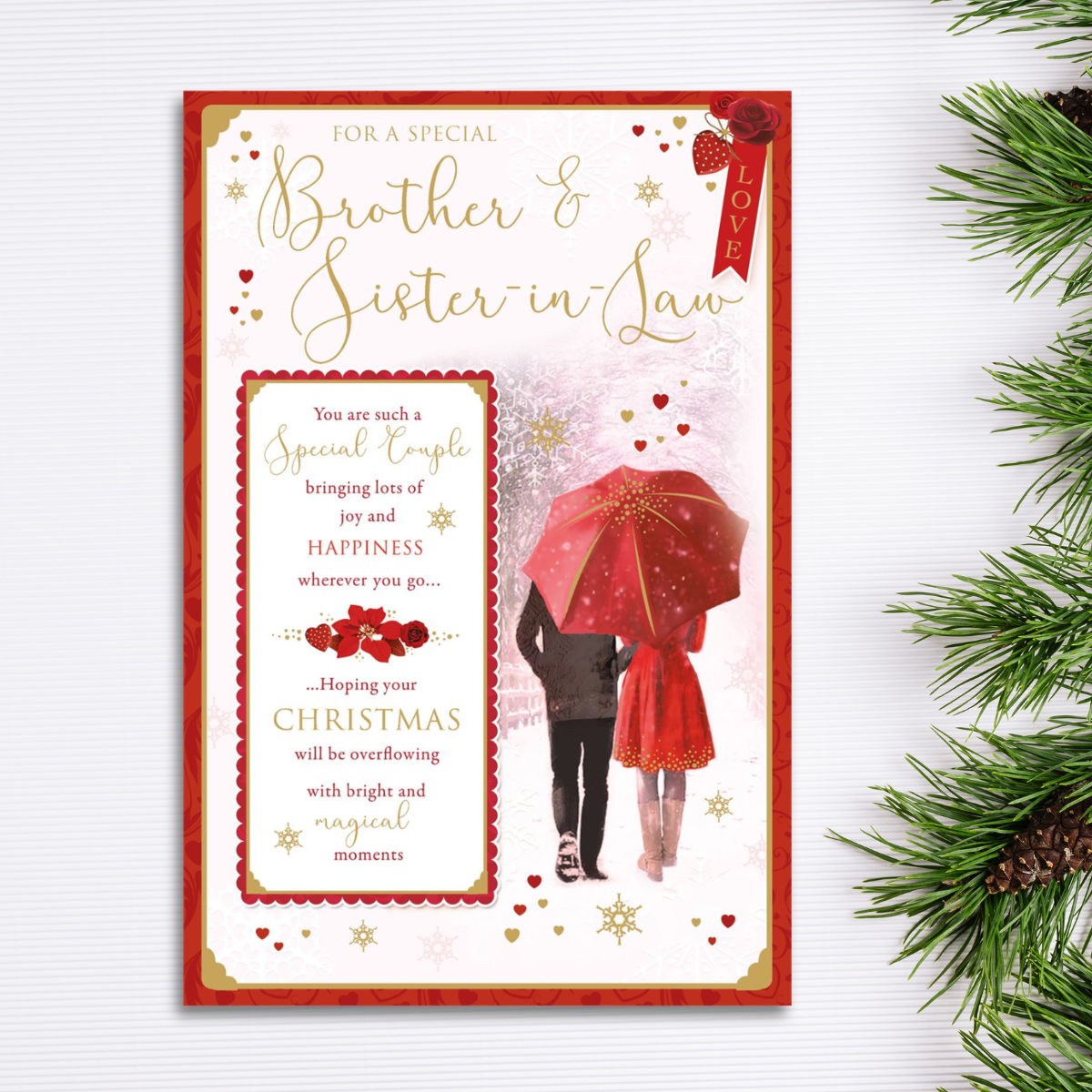 Brother & Sister-In-Law Christmas Card - Grass Roots