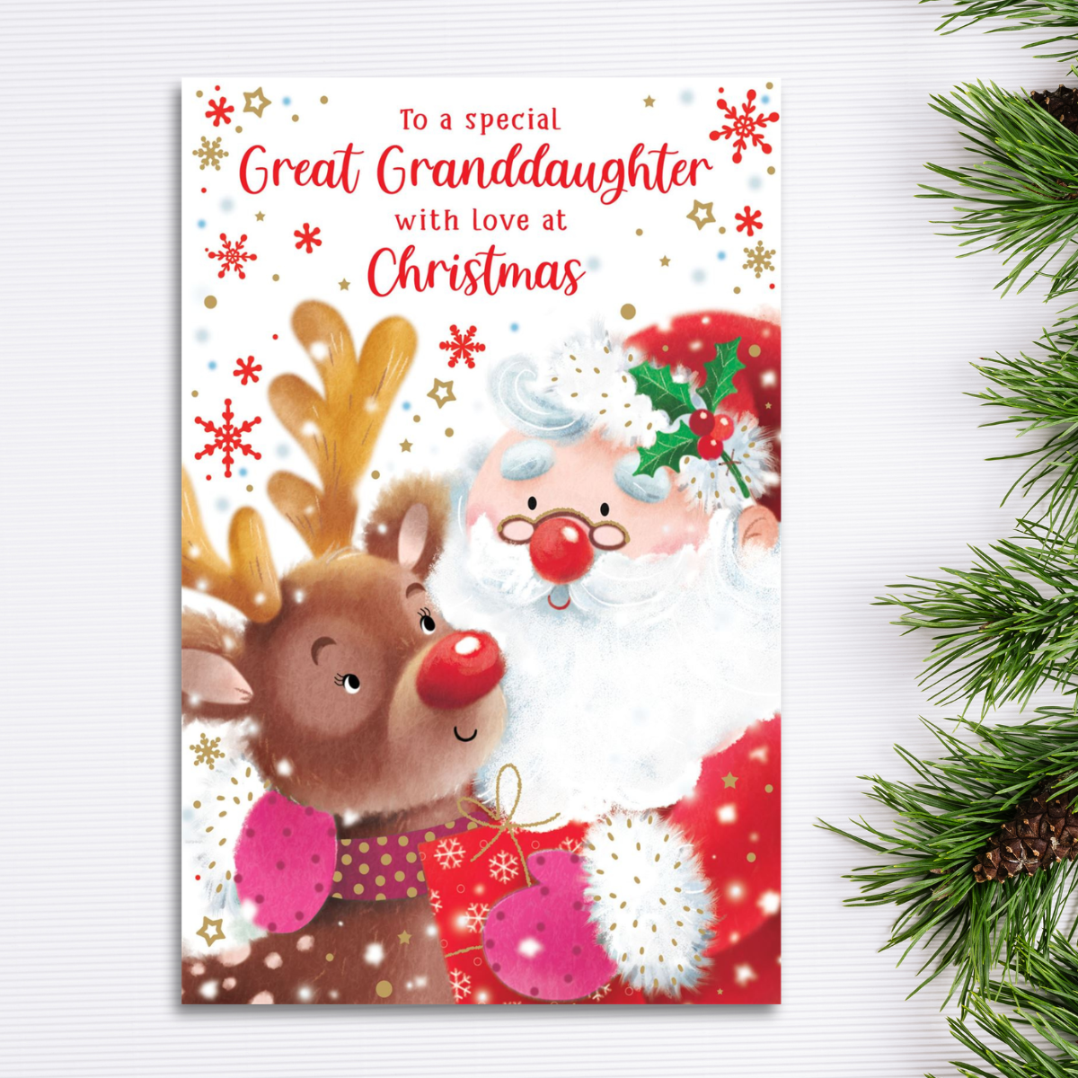 Great Granddaughter Christmas Card - Grass Roots