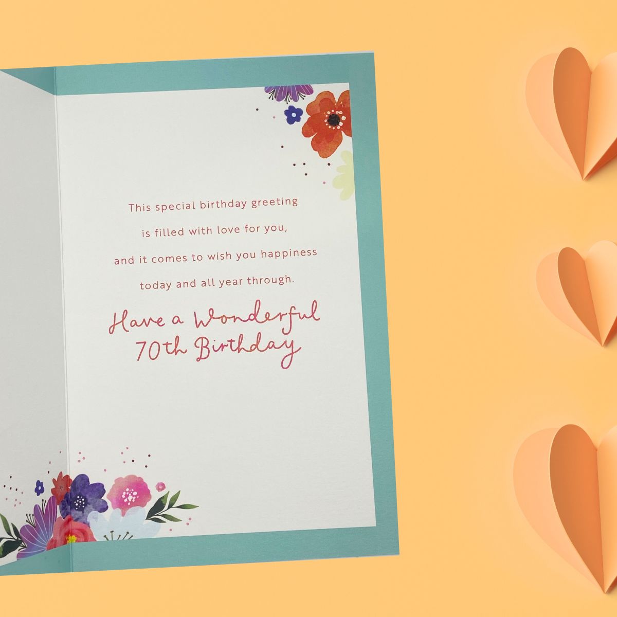 70th Birthday Card - Slice Of Cake