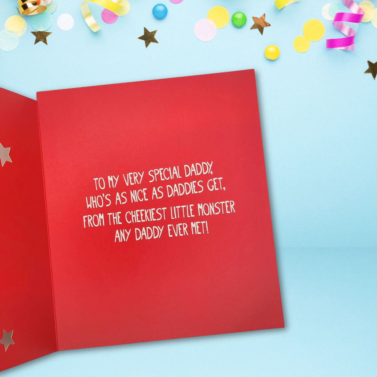 Daddy Birthday Card - Little Monster