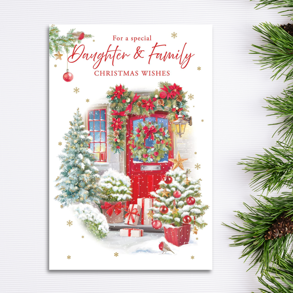 Daughter & Family Christmas Card - Grass Roots