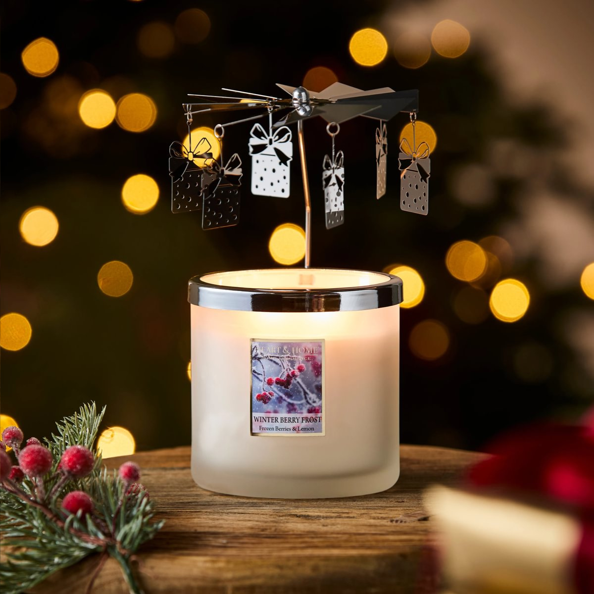 Heart & Home Gift Set - Twin Wick Candle & Carousel