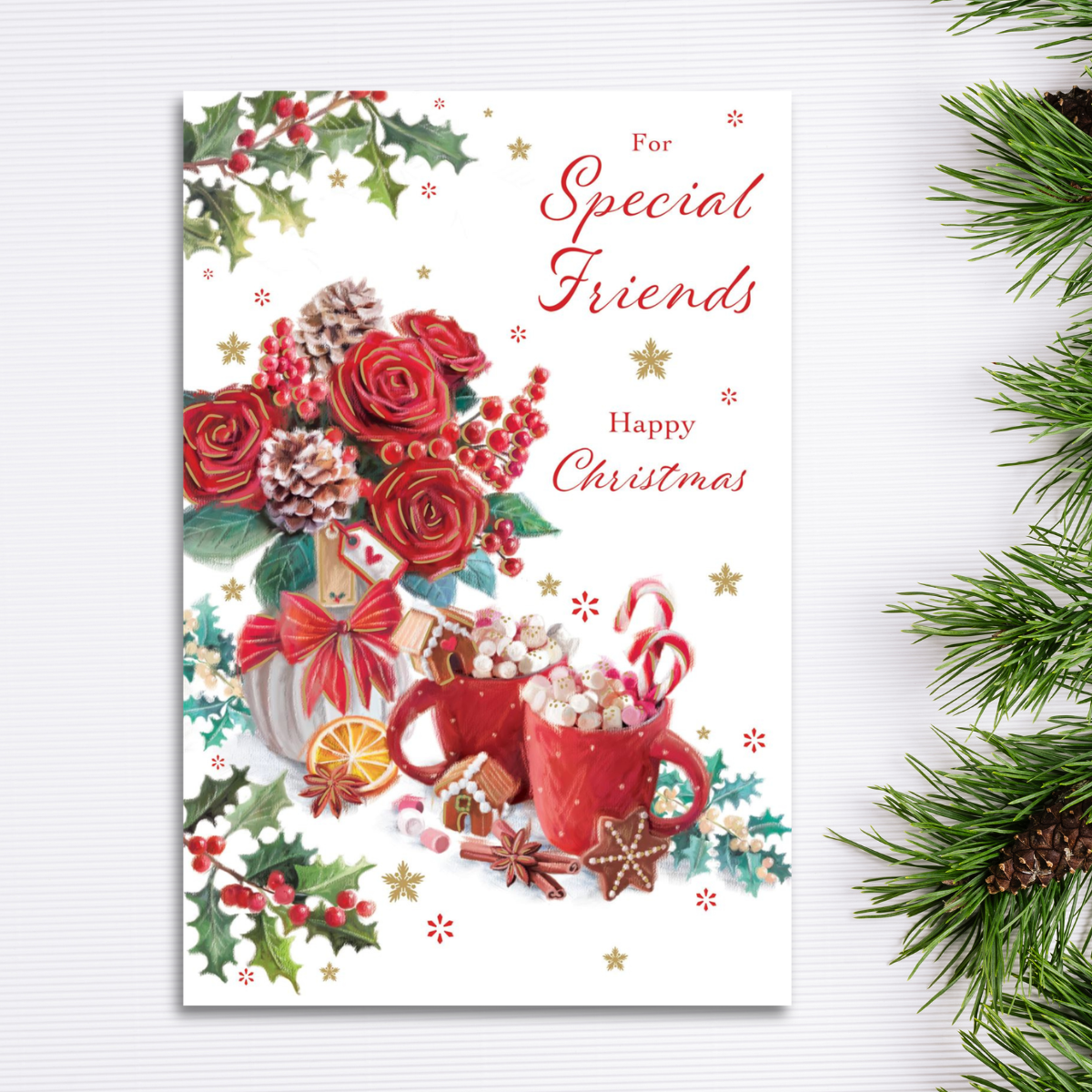 Friends Christmas Card - Grass Roots