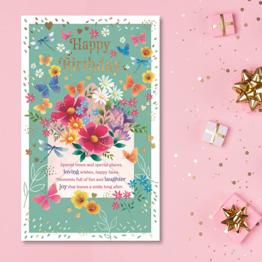 Enchanted Birthday Card - Floral Envelope