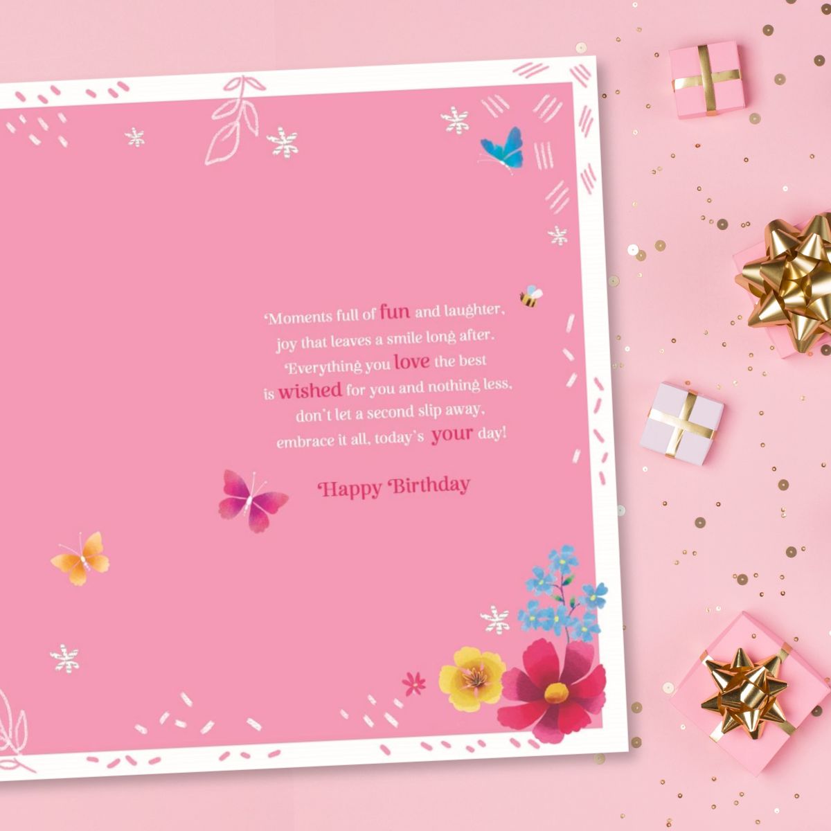 Enchanted Birthday Card - Floral Envelope