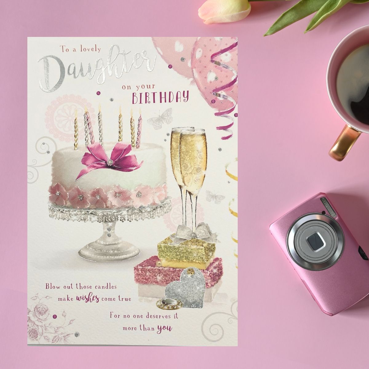 Daughter Birthday Card - Lasting Impressions Cake & Bubbly