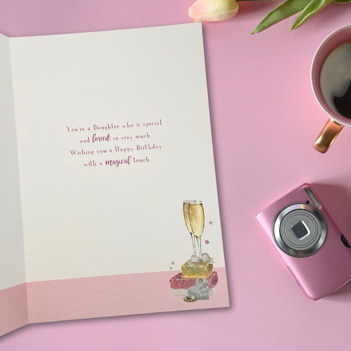 Daughter Birthday Card - Lasting Impressions Cake & Bubbly