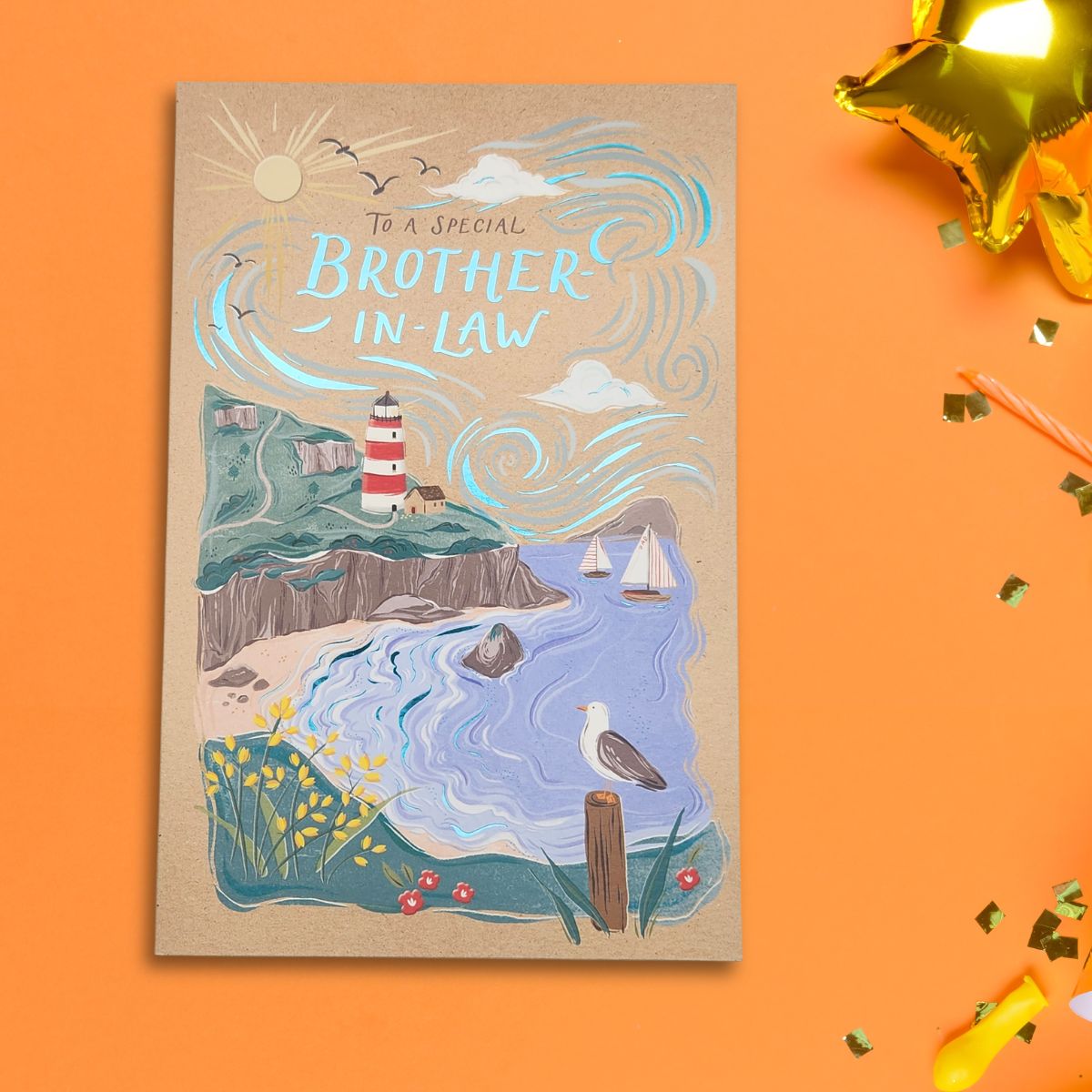 Brother-In-Law Birthday Card - Lighthouse