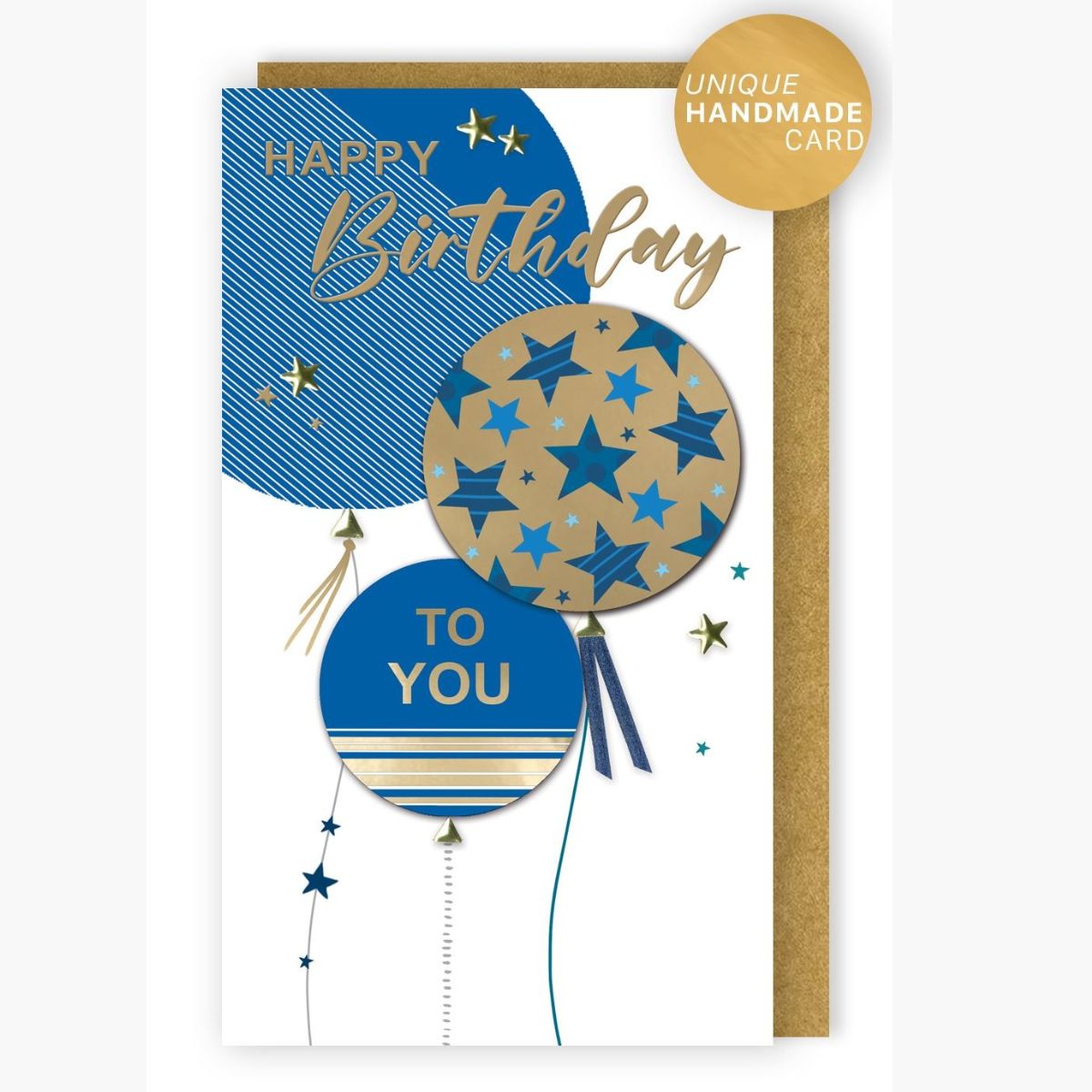 Champagne Birthday Card - Decoupage Birthday Balloons