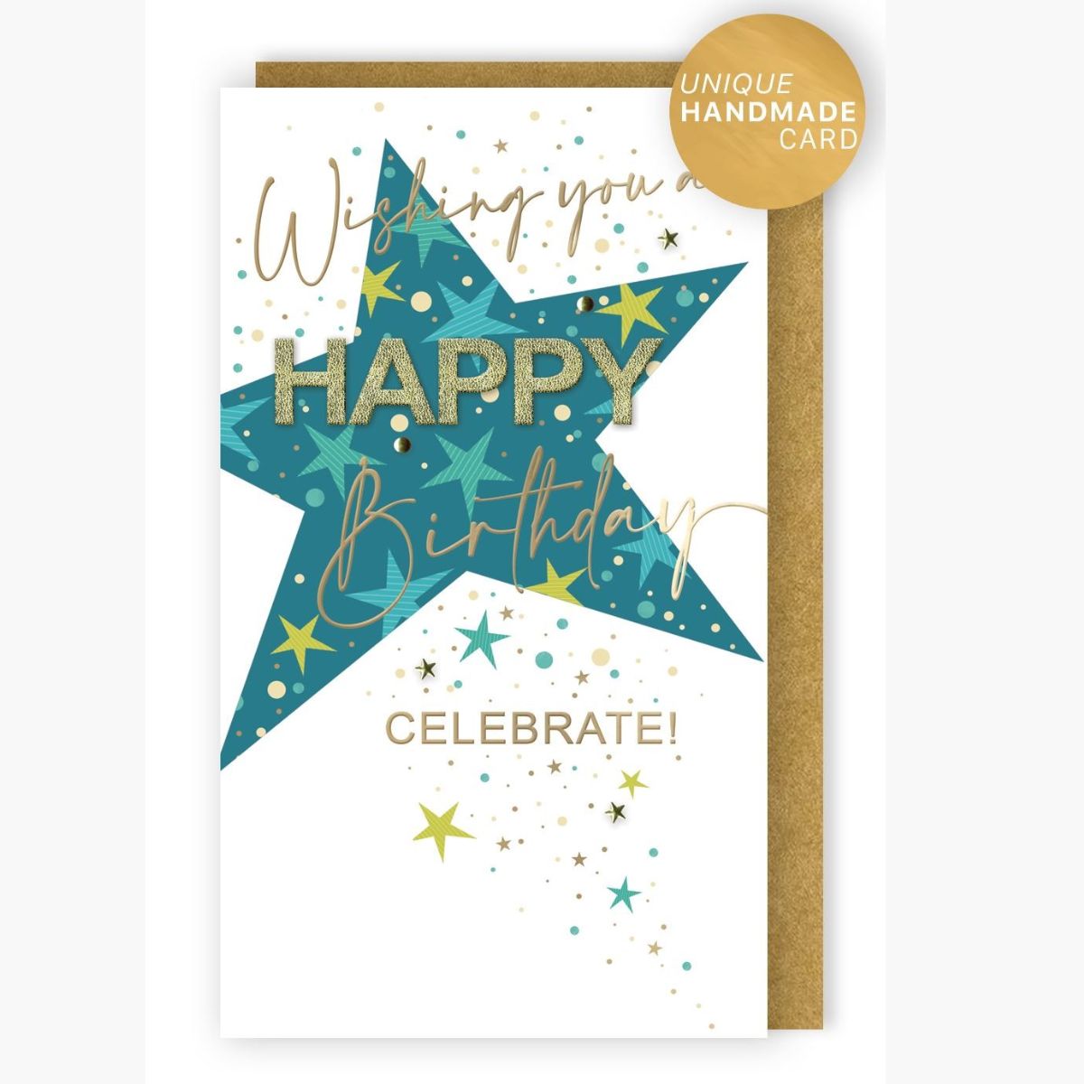 Champagne Birthday Card - Decoupage Birthday Stars