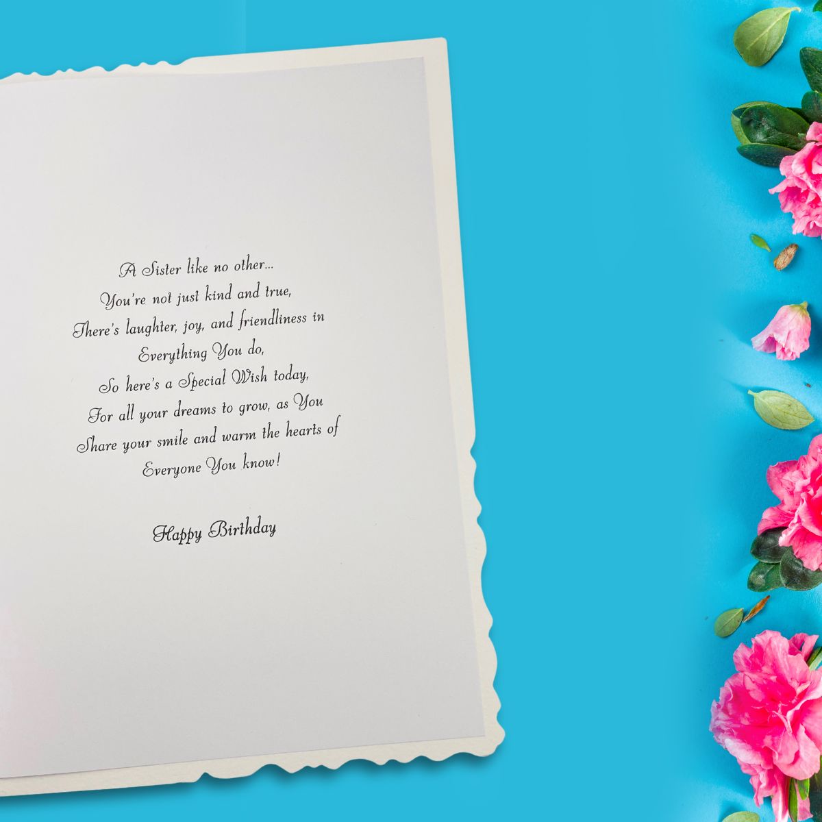 Sister Birthday Card - Velvet Large Afternoon By The Lake