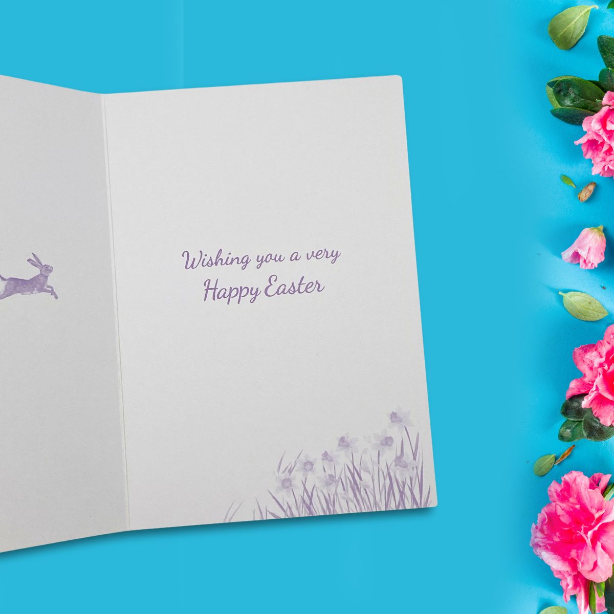 Friend Easter Card - Hares & Daffodils