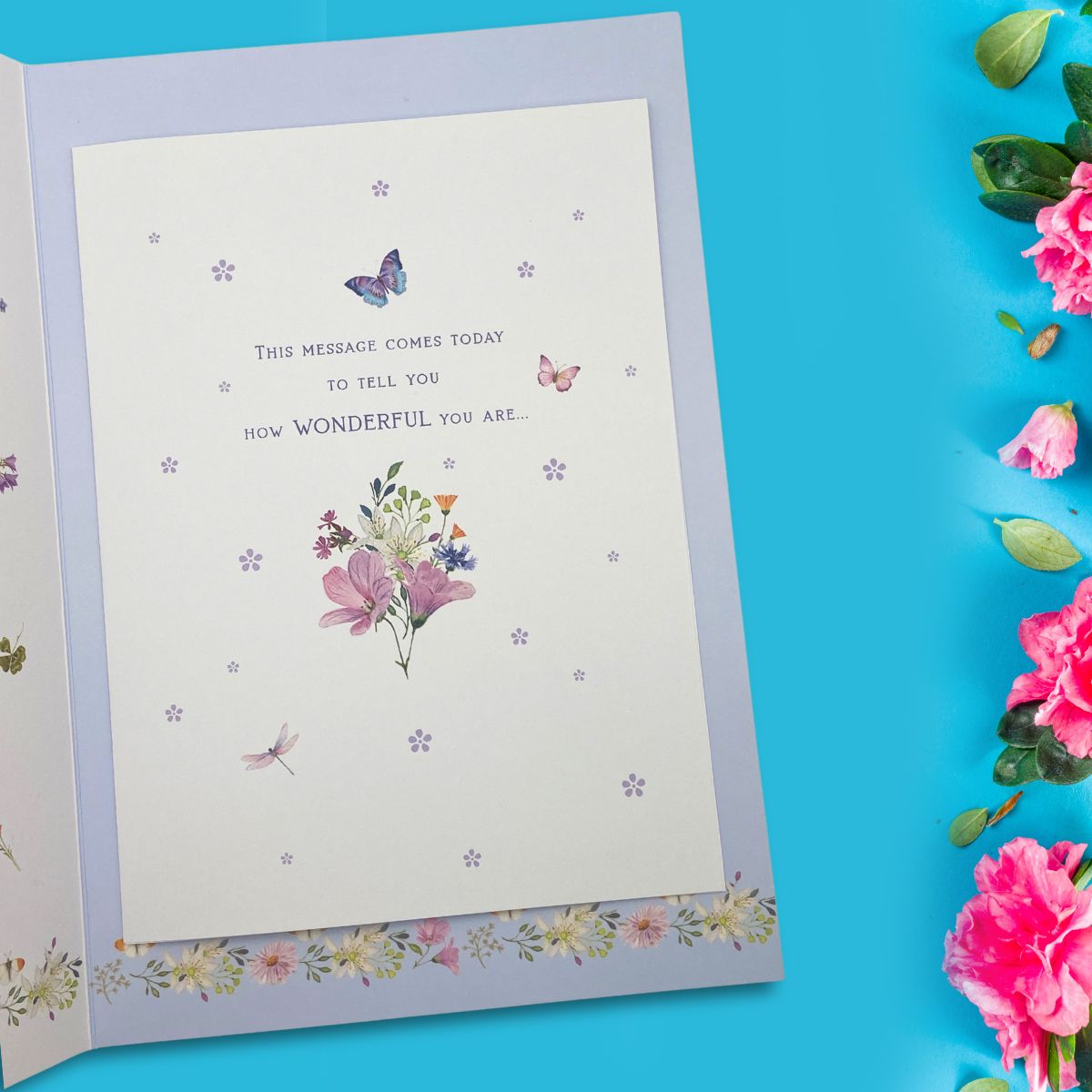 Mum Mother's Day Large Card - Butterfly Floral