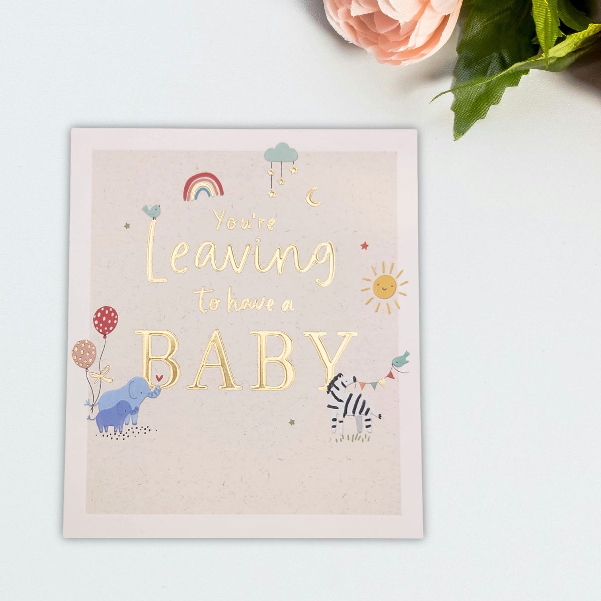 Leaving To Have A Baby Card - Safari Animals