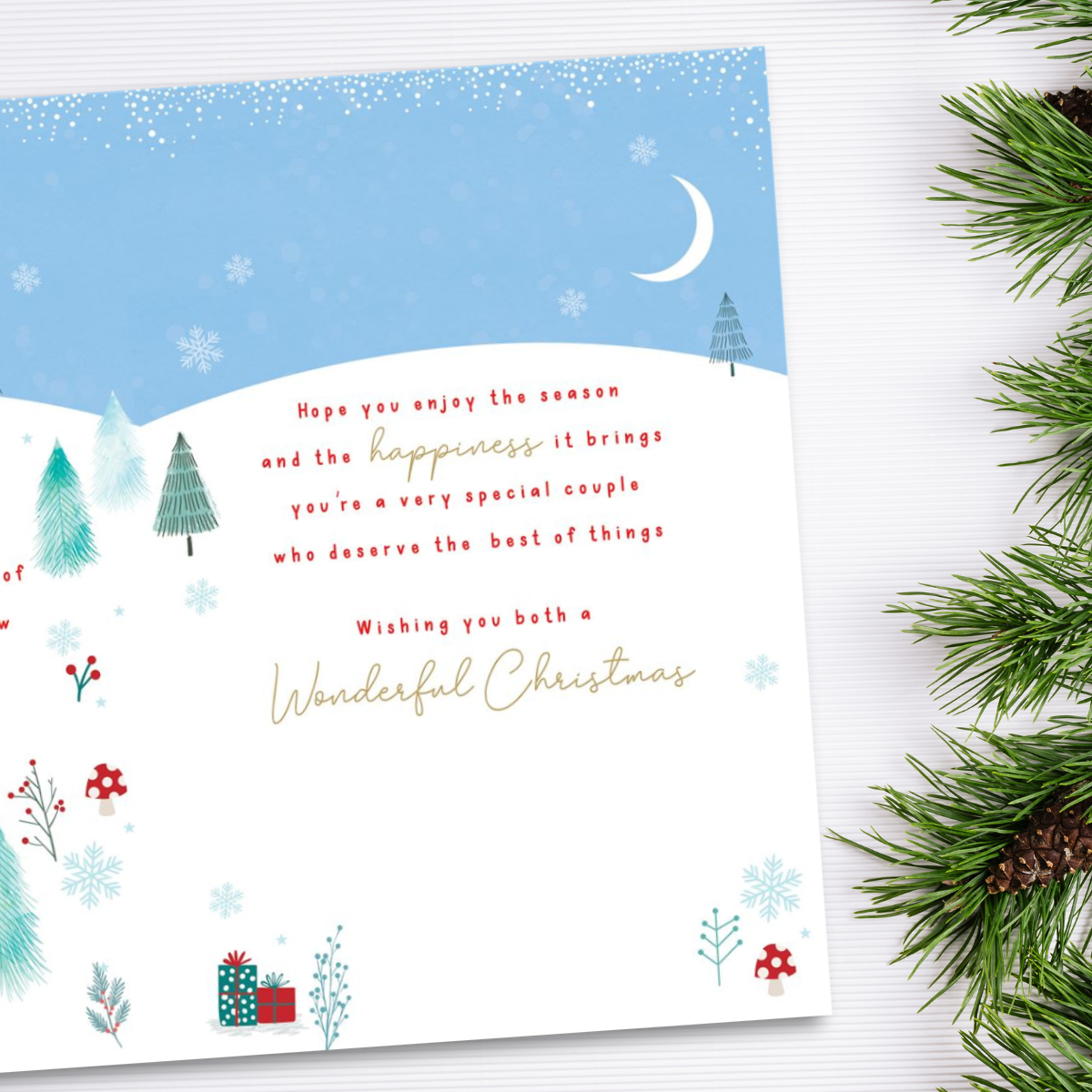 Grandson & Girlfriend Christmas Card - Grass Roots