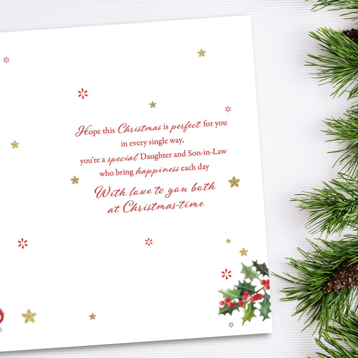Daughter & Son-In-Law Christmas Card - Grass Roots