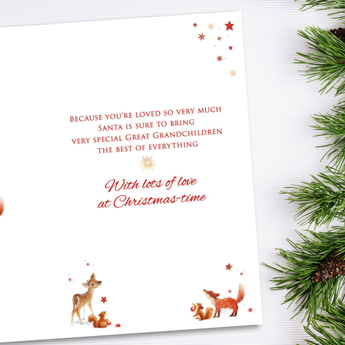 Great Grandchildren Christmas Card - Grass Roots
