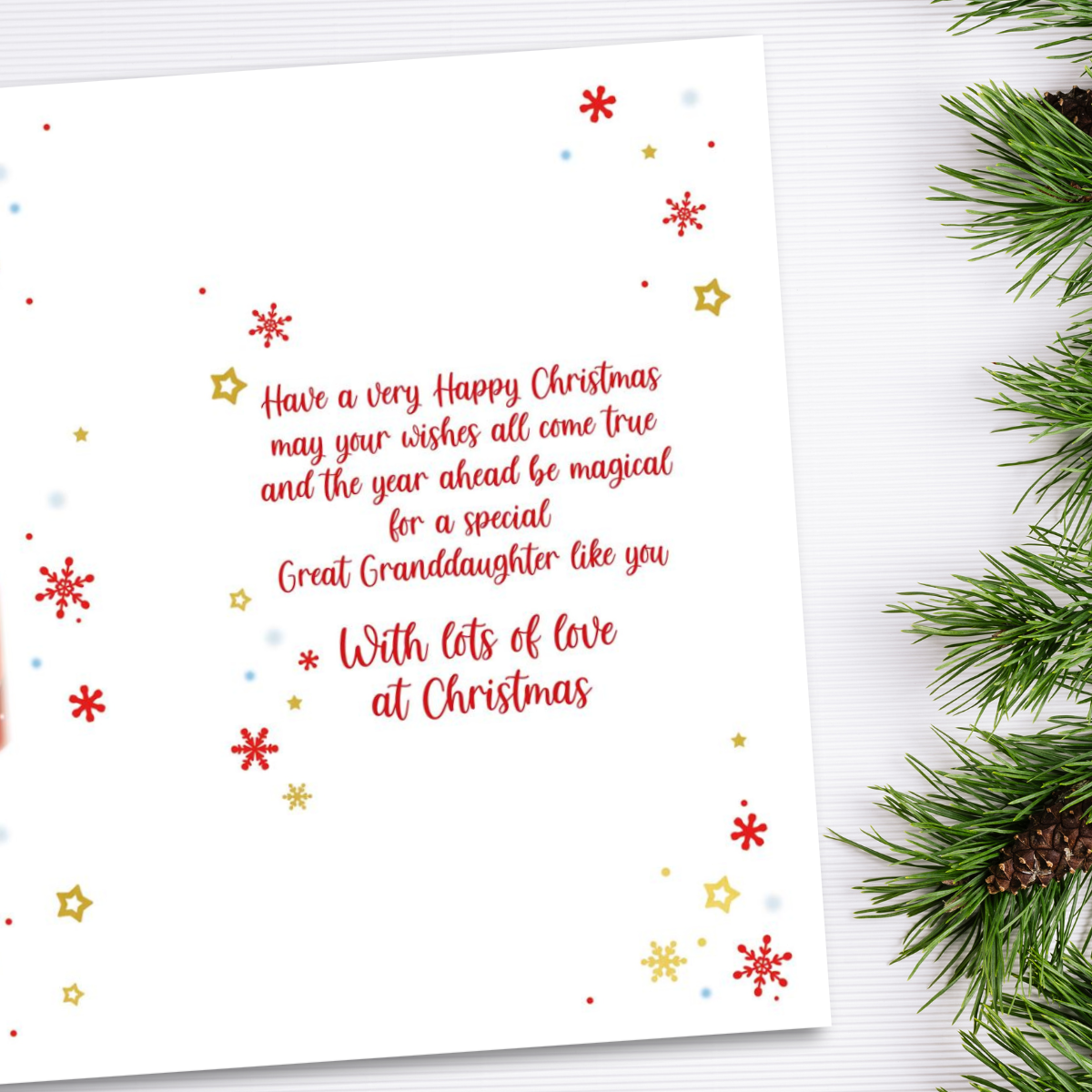 Great Granddaughter Christmas Card - Grass Roots