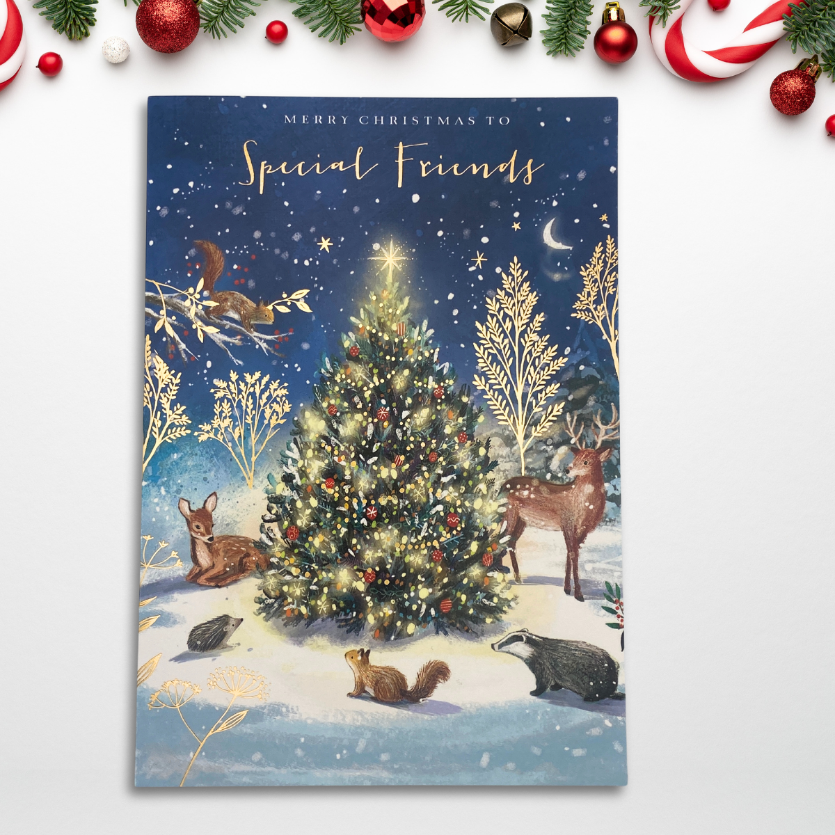 Special Friends Christmas Card - A Snowy Evening