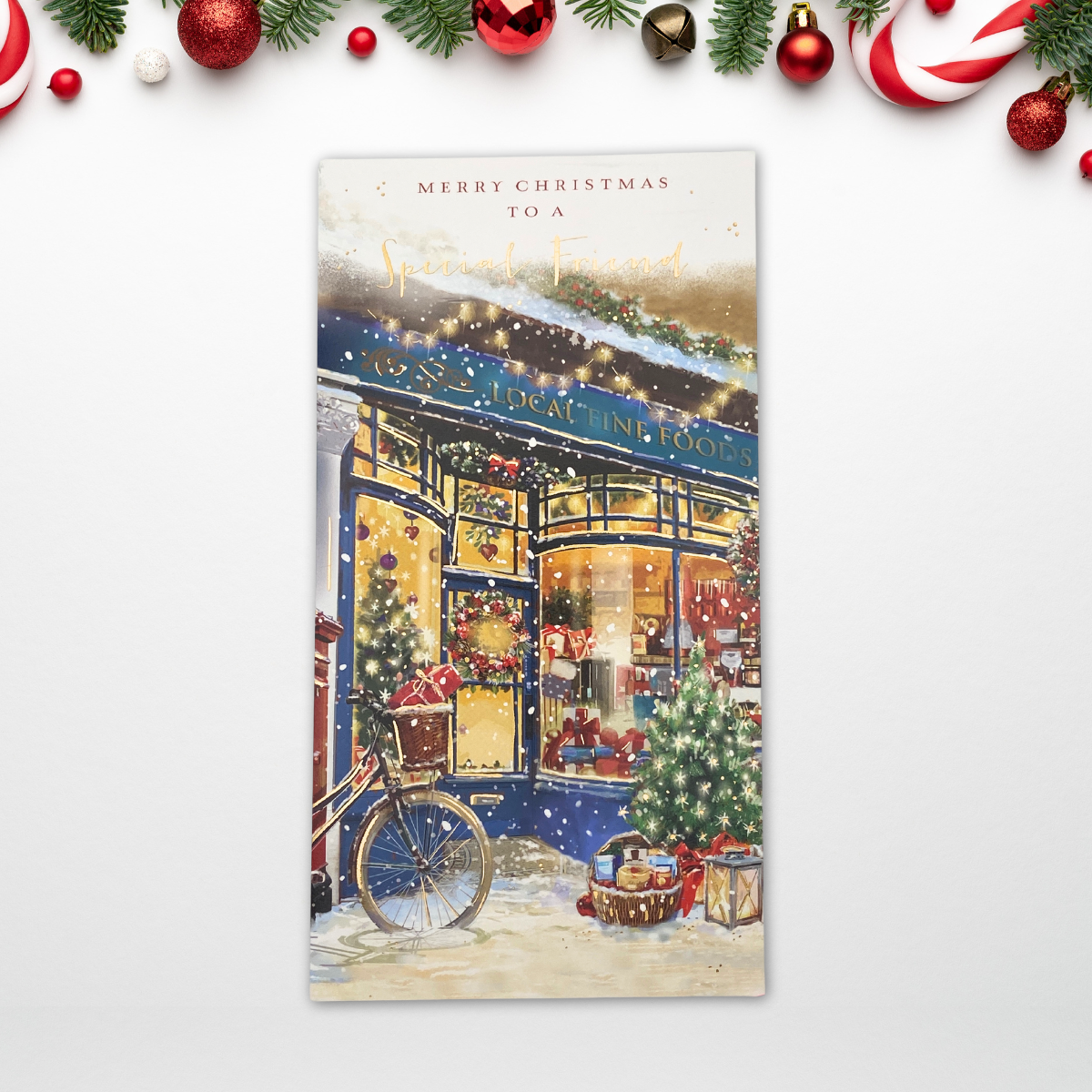 Special Friend Christmas Card - Christmas Shopping