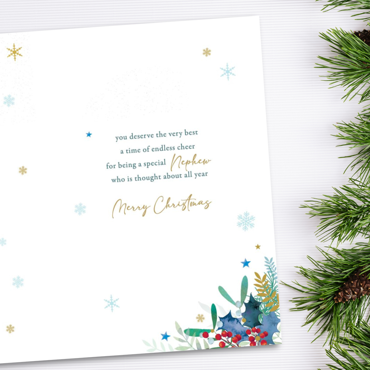 Nephew Christmas Card - Grass Roots