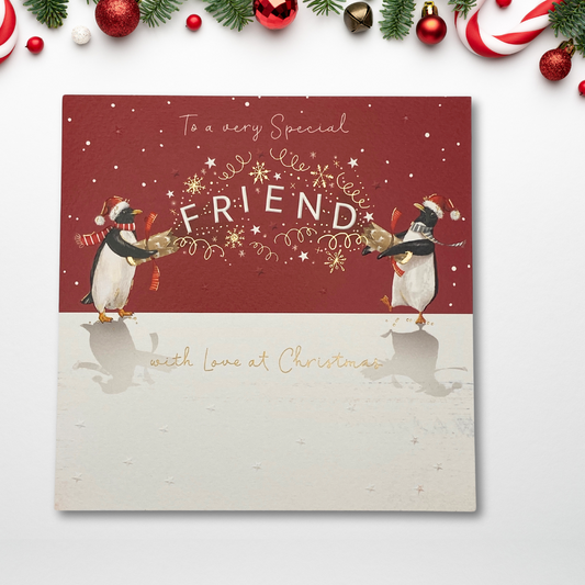 Friend Christmas Card - Christmas Cracker