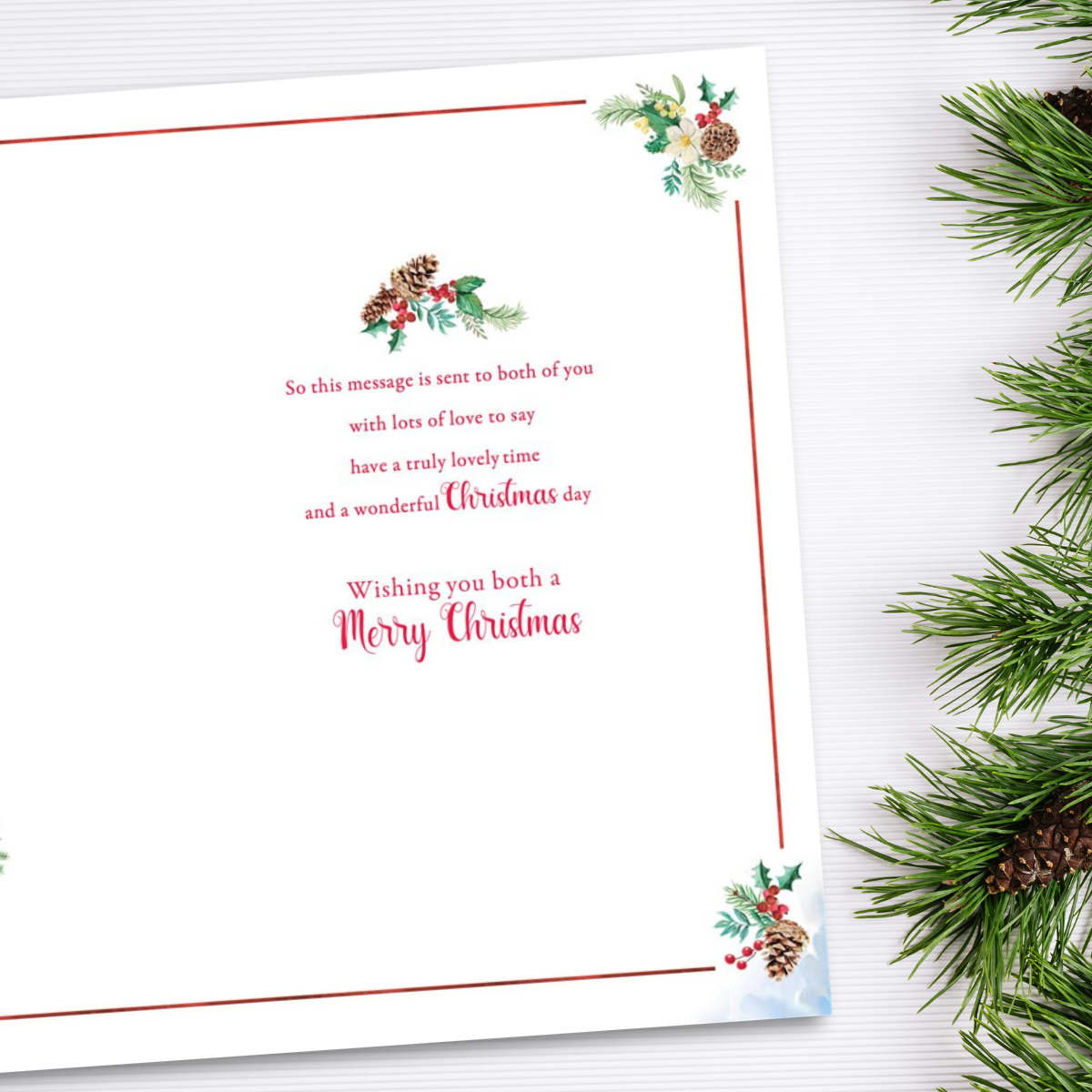 Nephew & Partner Christmas Card - Grass Roots