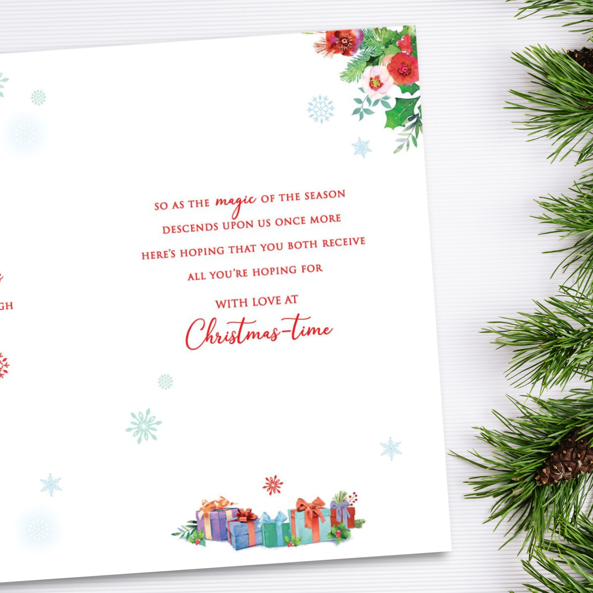 Daughter & Partner Christmas Card - Grass Roots