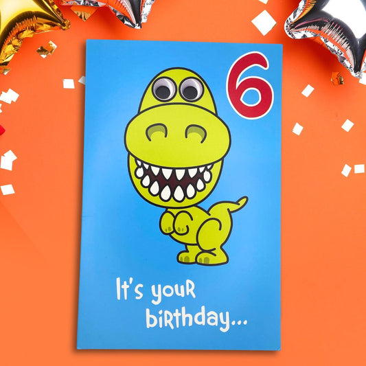 6th Birthday Card - T-Rex-Cellent!