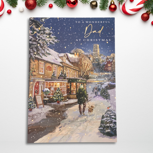 Dad Christmas Card - Late Night Shopping