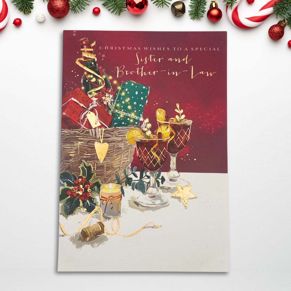 Sister & Brother-In-Law Christmas Card - Christmas Hamper