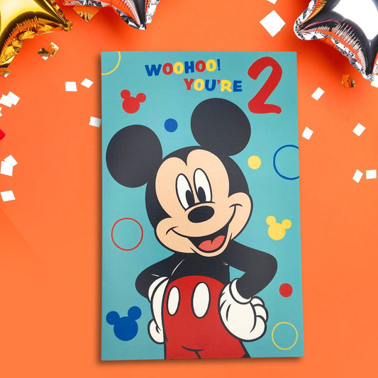 2nd Birthday Card - Disney Mickey Mouse